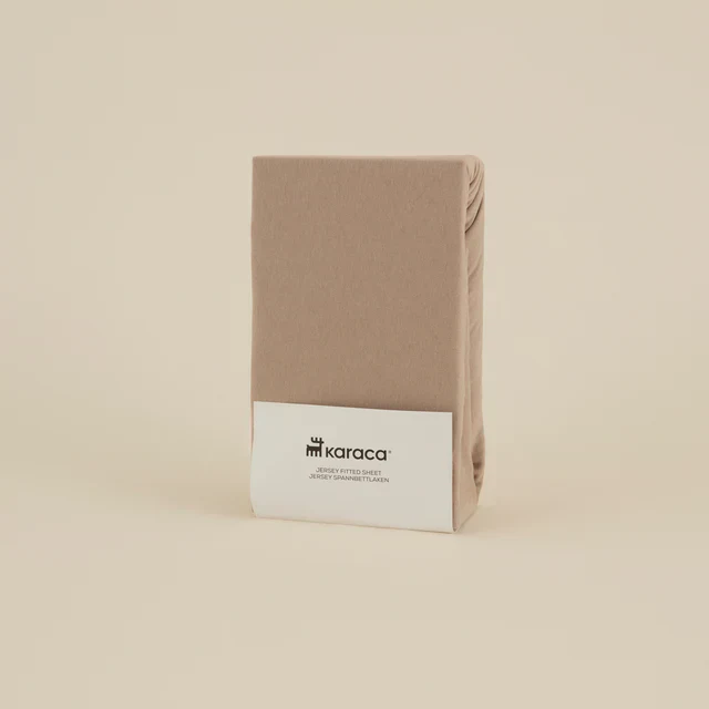 Karaca Home Jersey Hoeslaken, 120x200+30 cm, Beige - Image 2