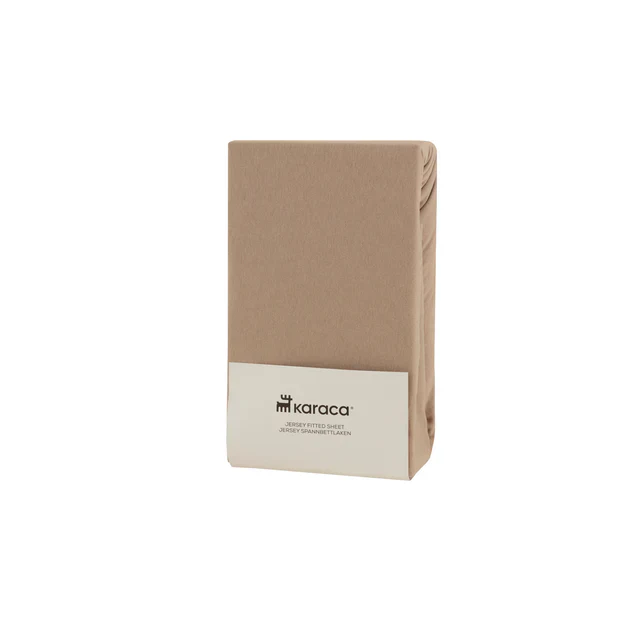 Karaca Home Jersey Hoeslaken, 120x200+30 cm, Beige - Image 3