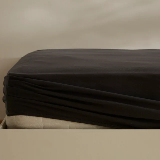 Karaca Home Jersey Hoeslaken, 200x200+30 cm, Antraciet