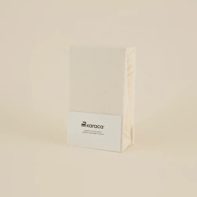 Karaca Home Jersey Hoeslaken, 200x200+30 cm, Crème - Image 3