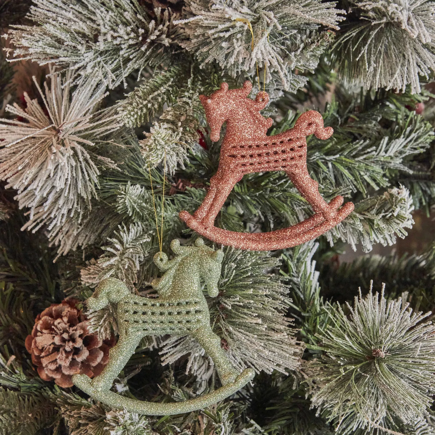 Karaca Home Kerst Cockhorse Boom Ornament Set, 2 delig, 11 cm - Image 2