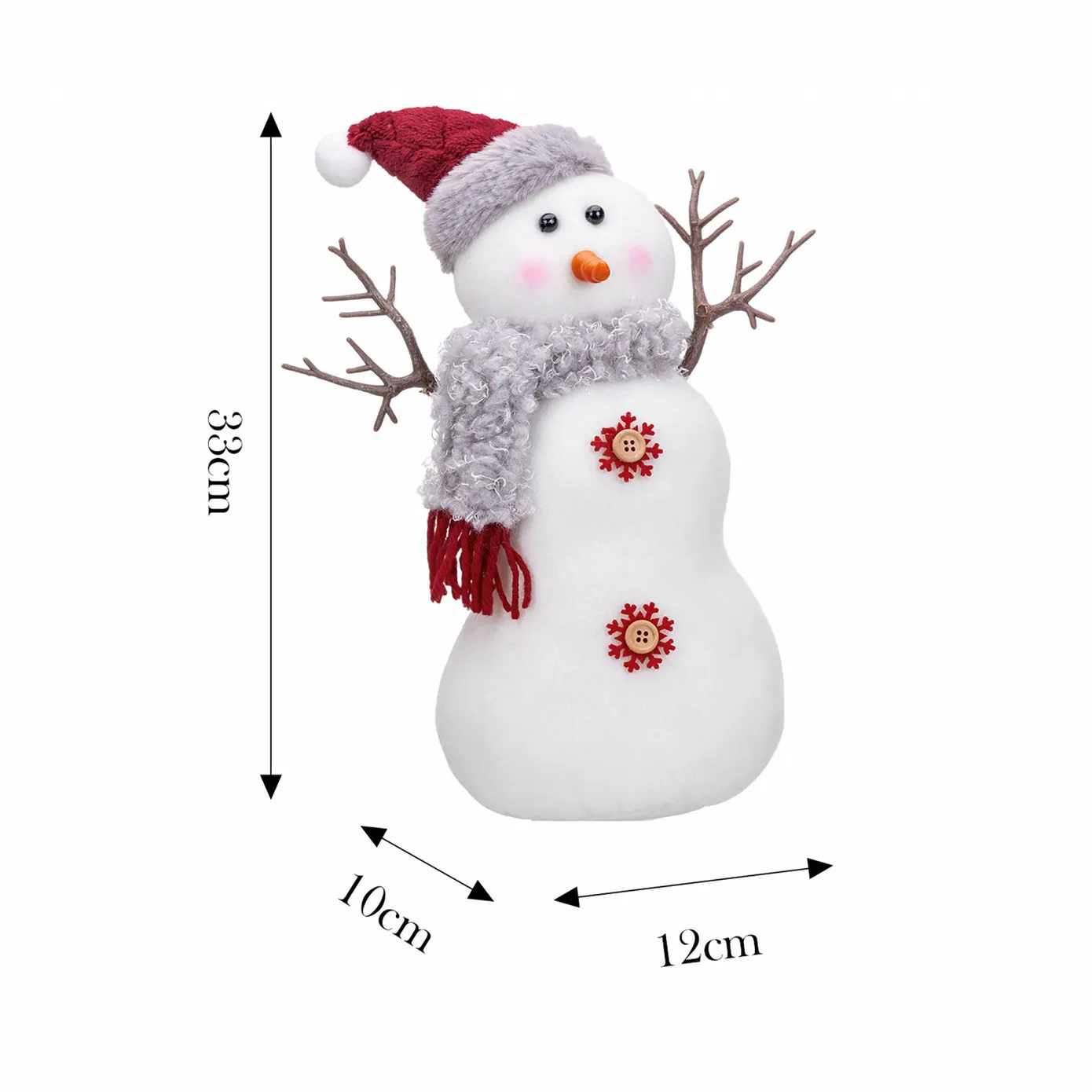 Karaca Home Kerst Fluwelen Sneeuwman - Image 6