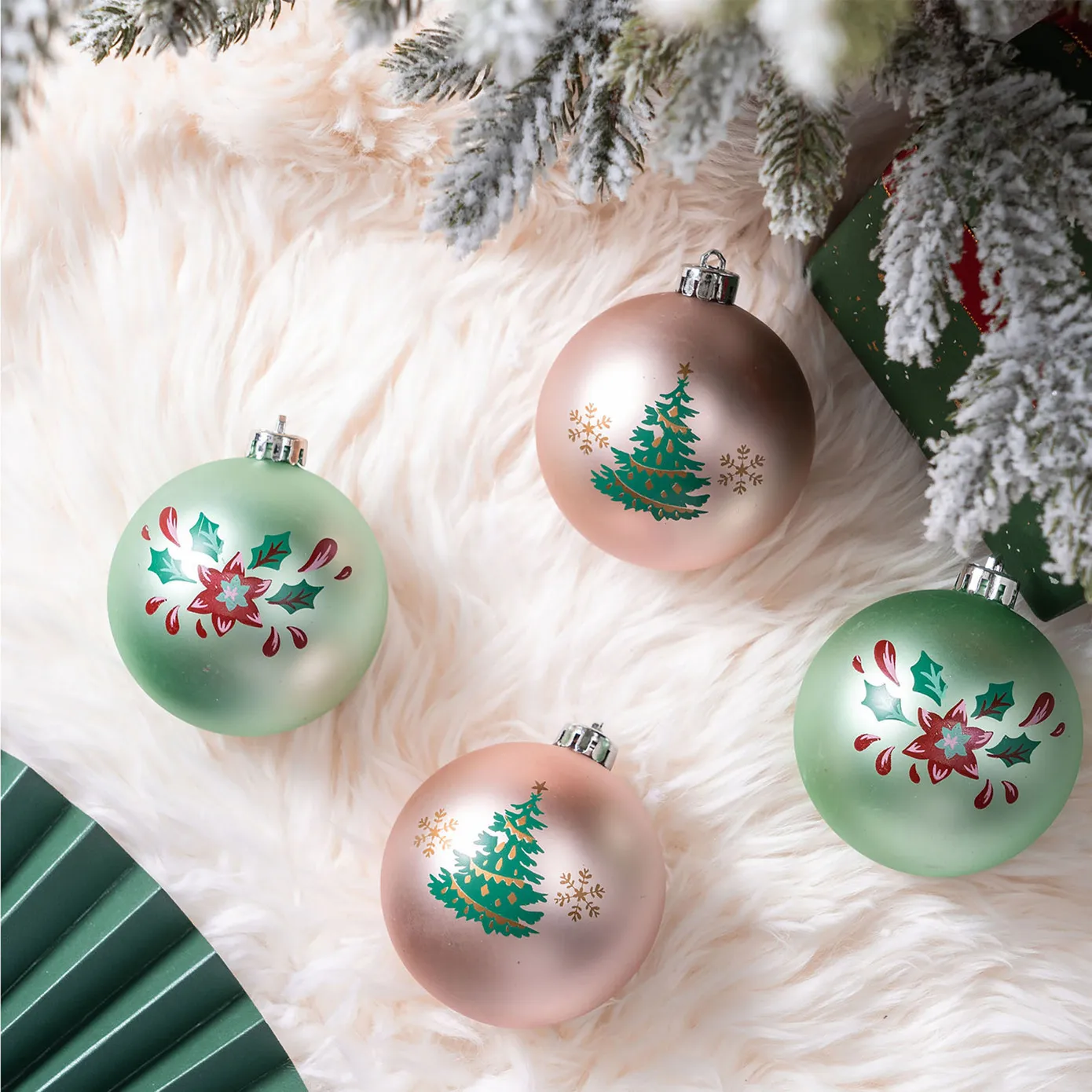 Karaca Home New Year Pretty Kerstboomdecoratie Set, 4 Stukken, 8 cm - Image 3