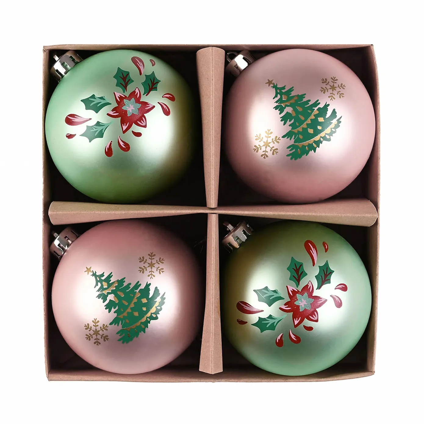 Karaca Home New Year Pretty Kerstboomdecoratie Set, 4 Stukken, 8 cm - Image 4
