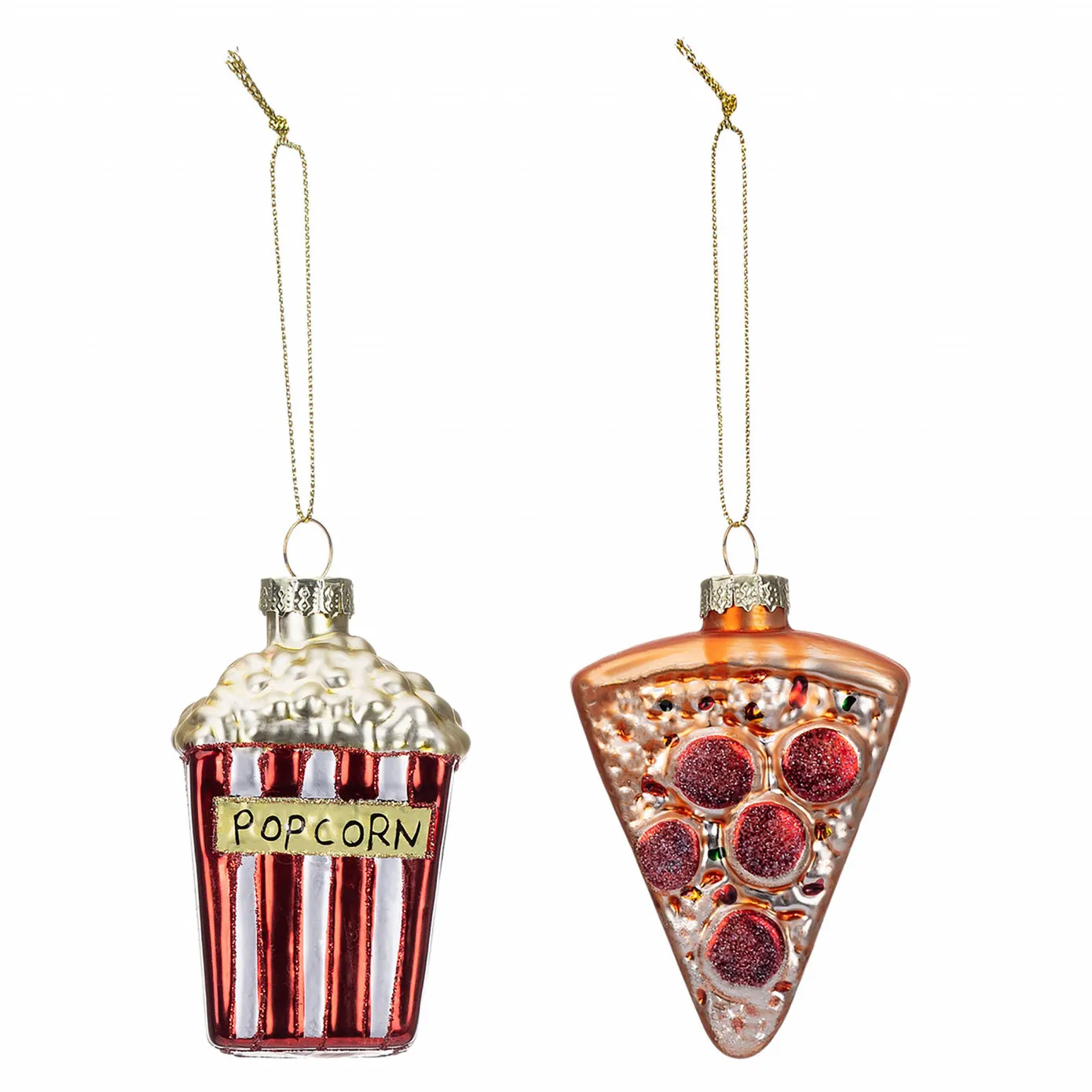 Karaca Home Kerst Popcorn Pizza Boom Ornament Set, 2 Delig - Image 4