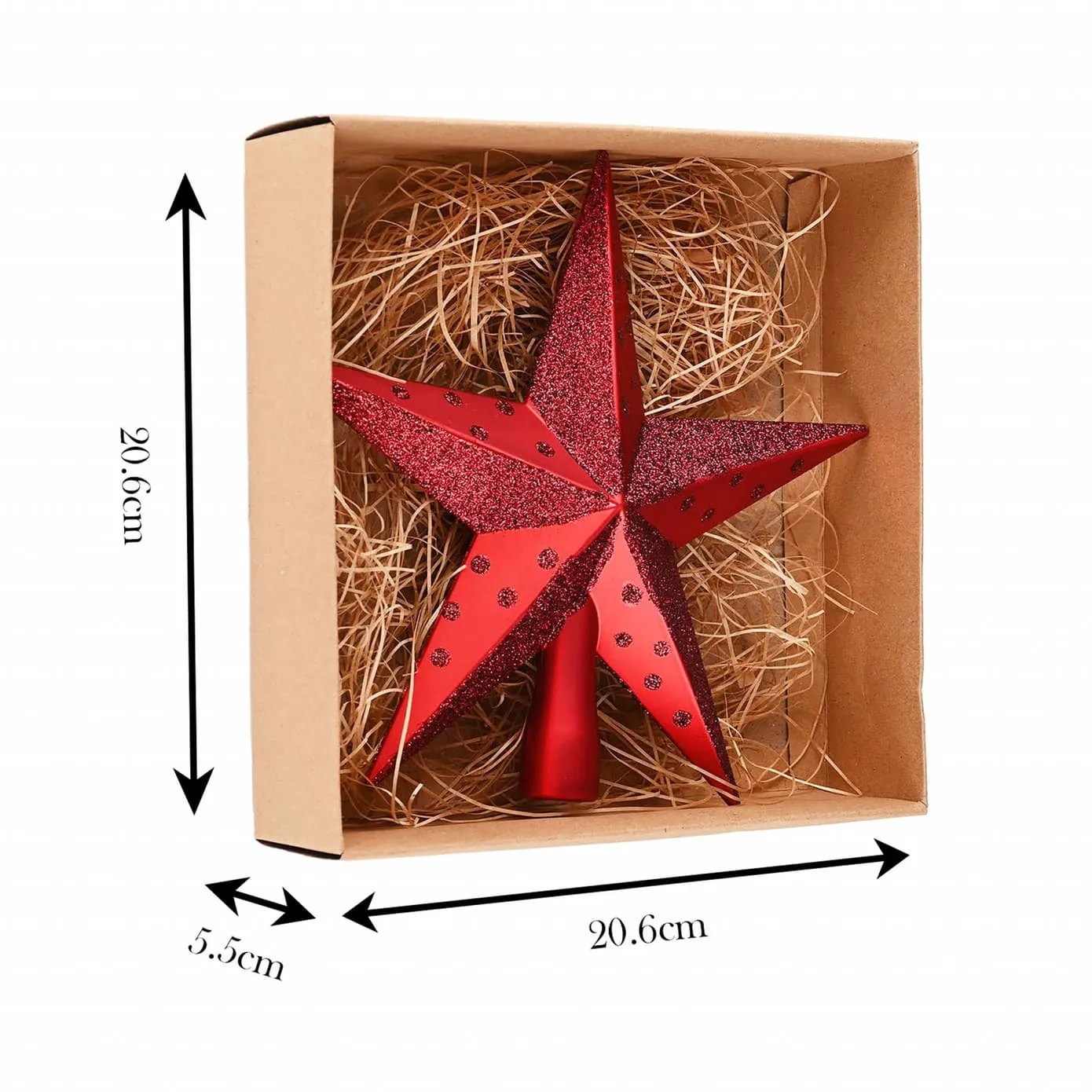 Karaca Home Kerstboom Sterhoofd, Rood - Image 3