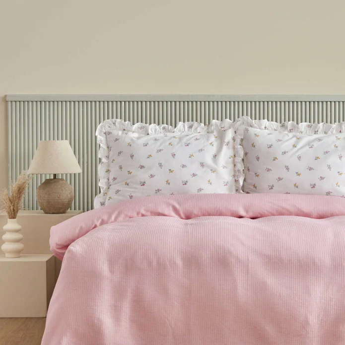Karaca Home Lidya 100% Katoen Tweepersoons Beddeken Set - Poeder - Image 2