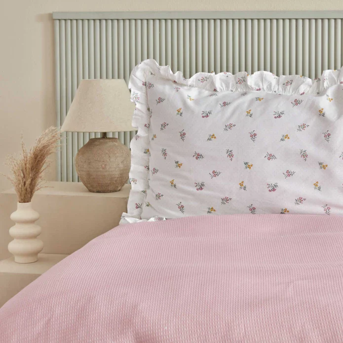 Karaca Home Lidya 100% Katoen Tweepersoons Beddeken Set - Poeder - Image 5
