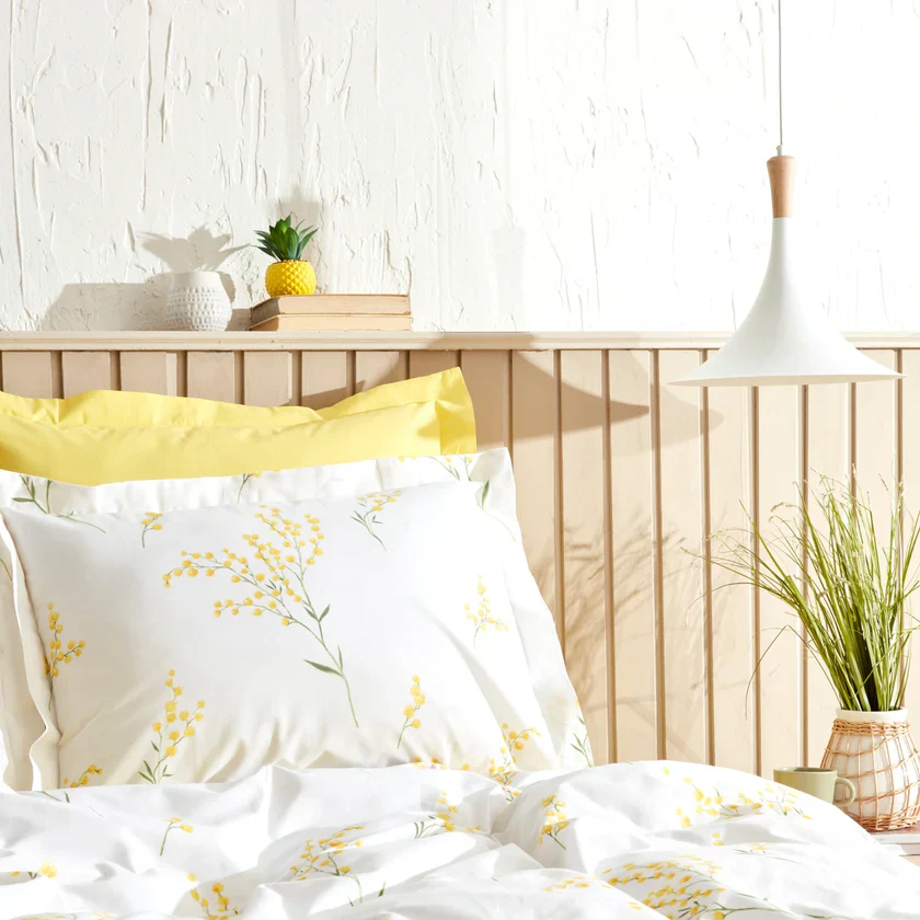 Karaca Home Loretta geel 100% katoenen eenpersoons beddengoed set - Image 3