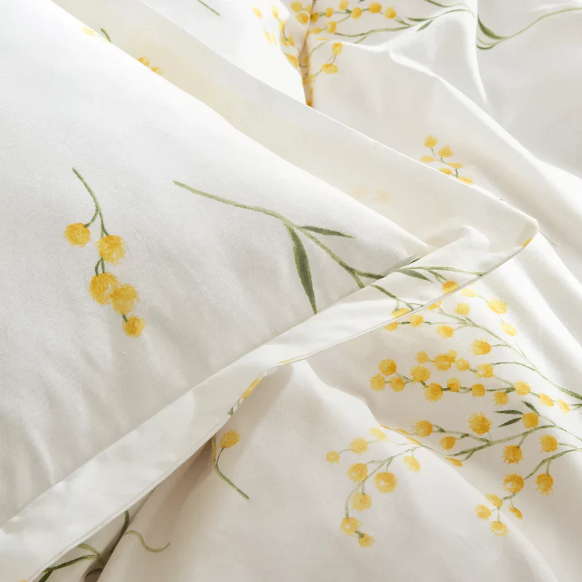 Karaca Home Loretta geel 100% katoenen eenpersoons beddengoed set - Image 6