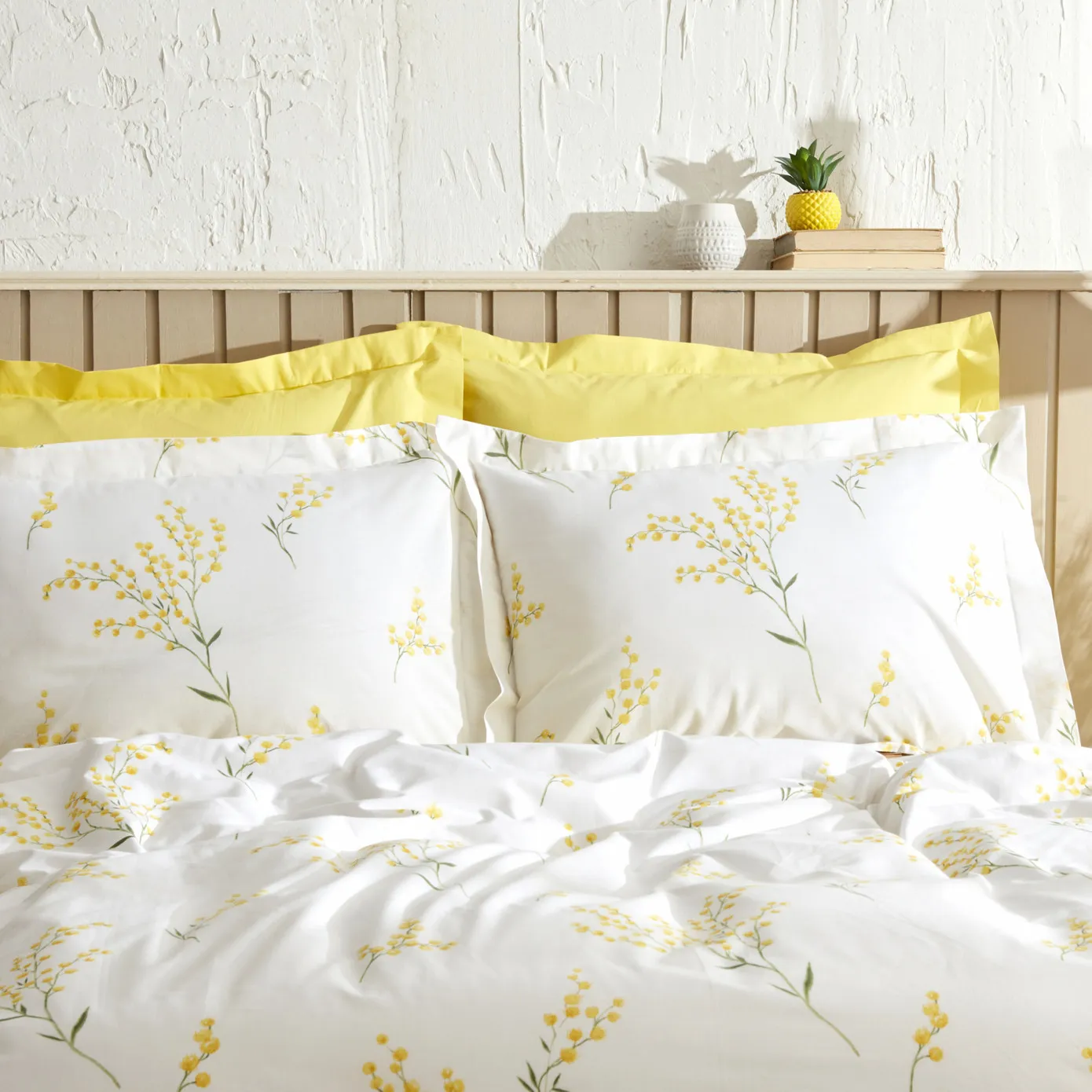 Karaca Home Loretta geel 100% katoenen tweepersoons dekbedovertrekset - Image 3