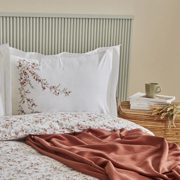 Karaca Home Mizu 100% Katoen 2-persoons Dekbedovertrek met Gratis Deken - Image 4