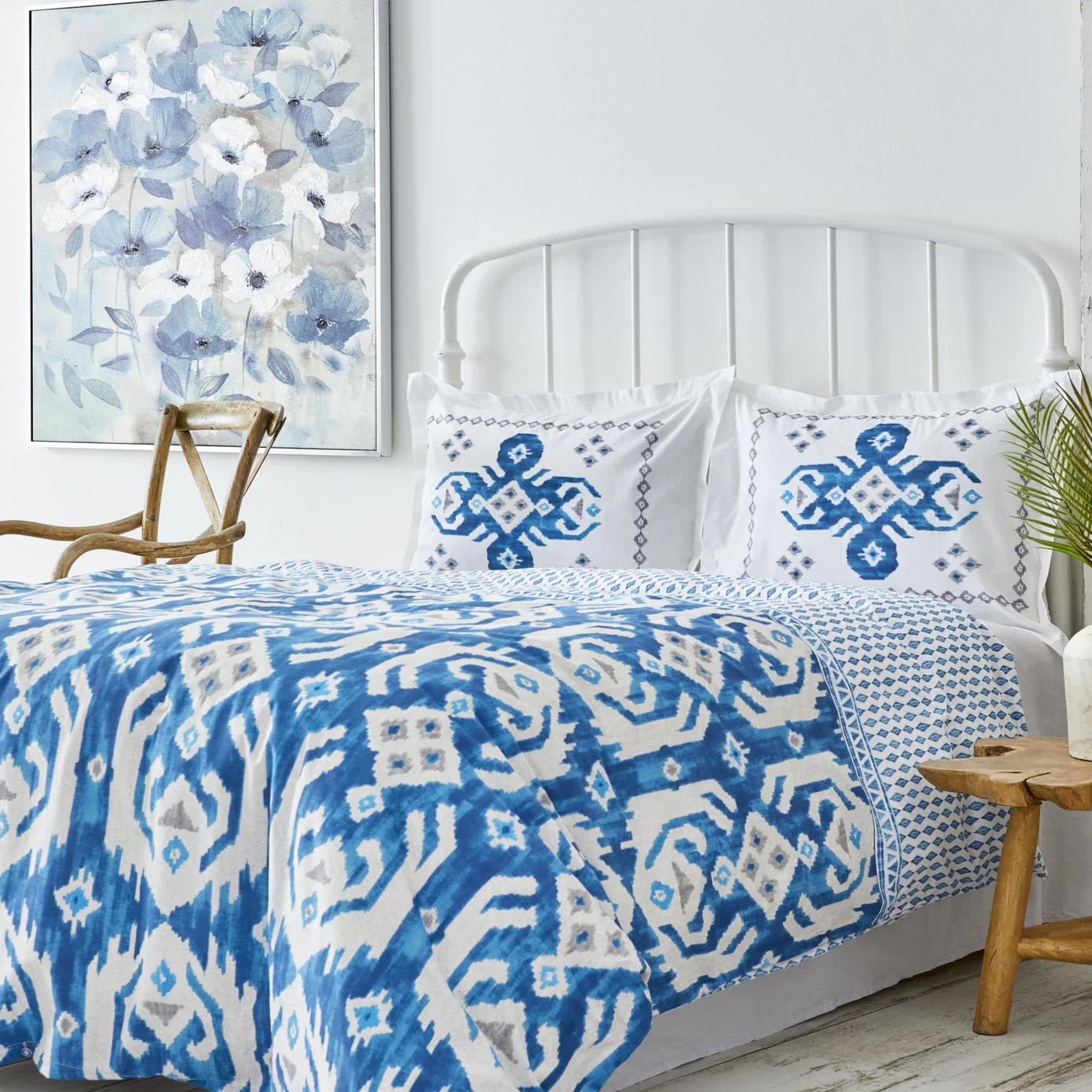 Karaca Home Neos Blauw 100% Katoenen Eenpersoons Dekbedovertrek Set - Image 2