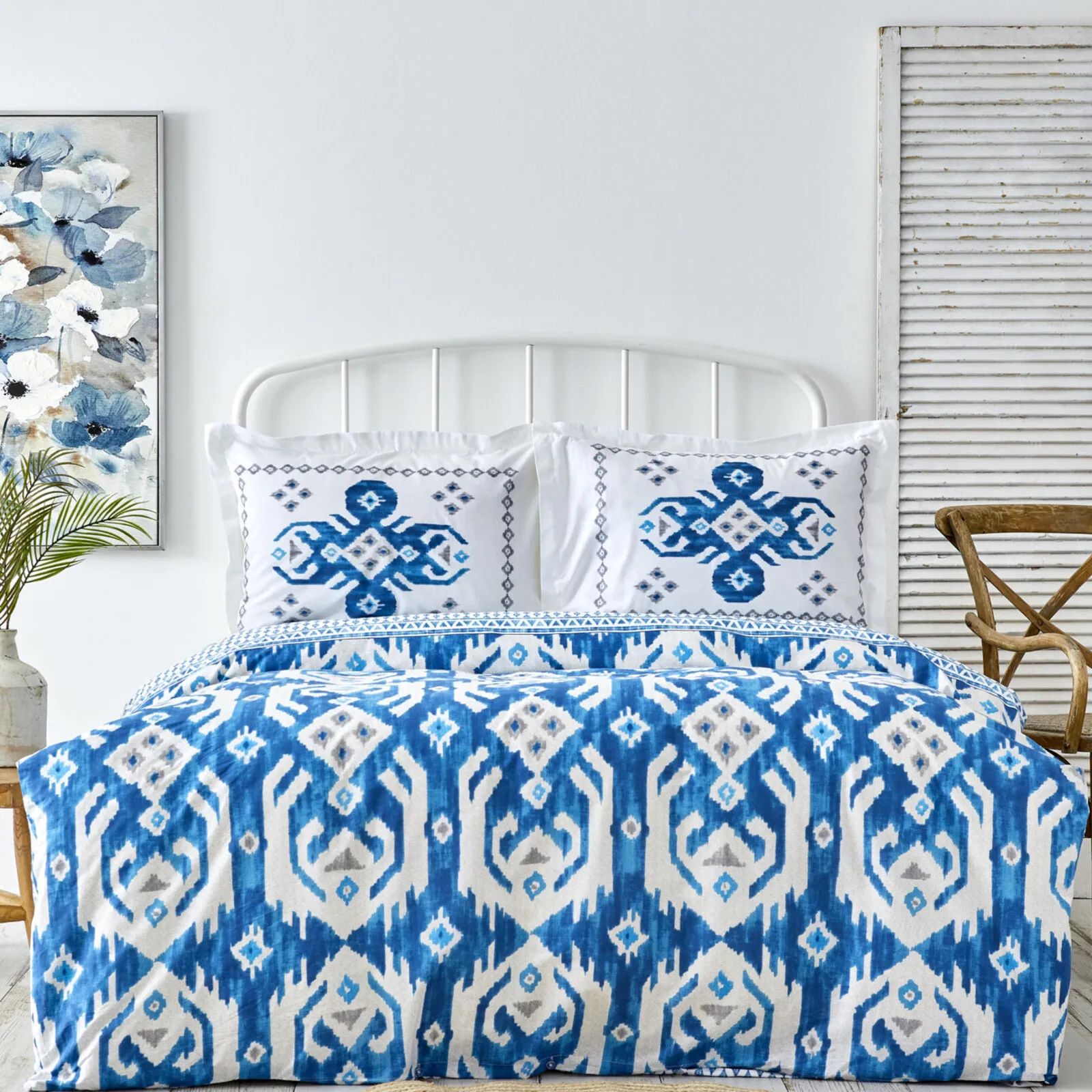 Karaca Home Neos blauw - tweepersoons dekbedovertrekset van katoen - Image 3