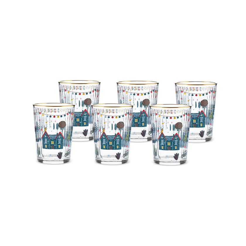 Karaca Home New Year Chick 6-delige Drinkglas Set 500 ml