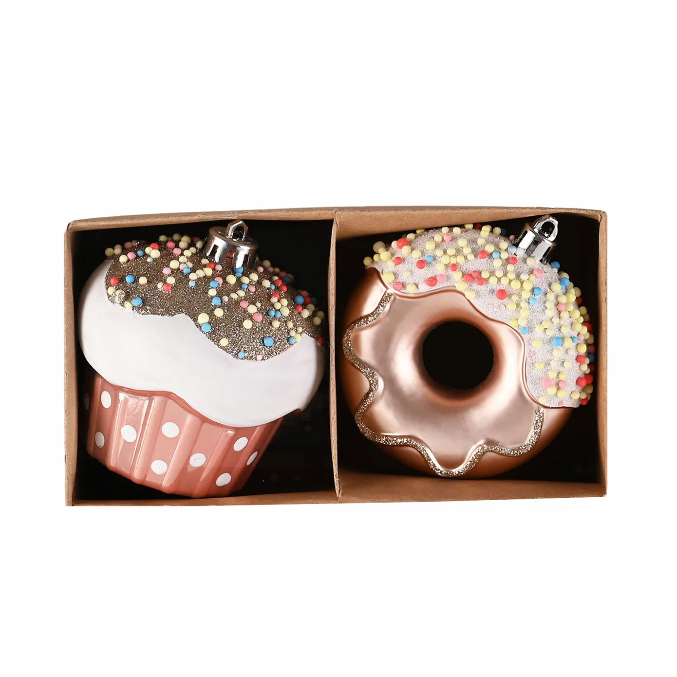 Karaca Home Nieuwjaar Donut Cupcake 2-Delige Boom Ornamentenset - Image 4