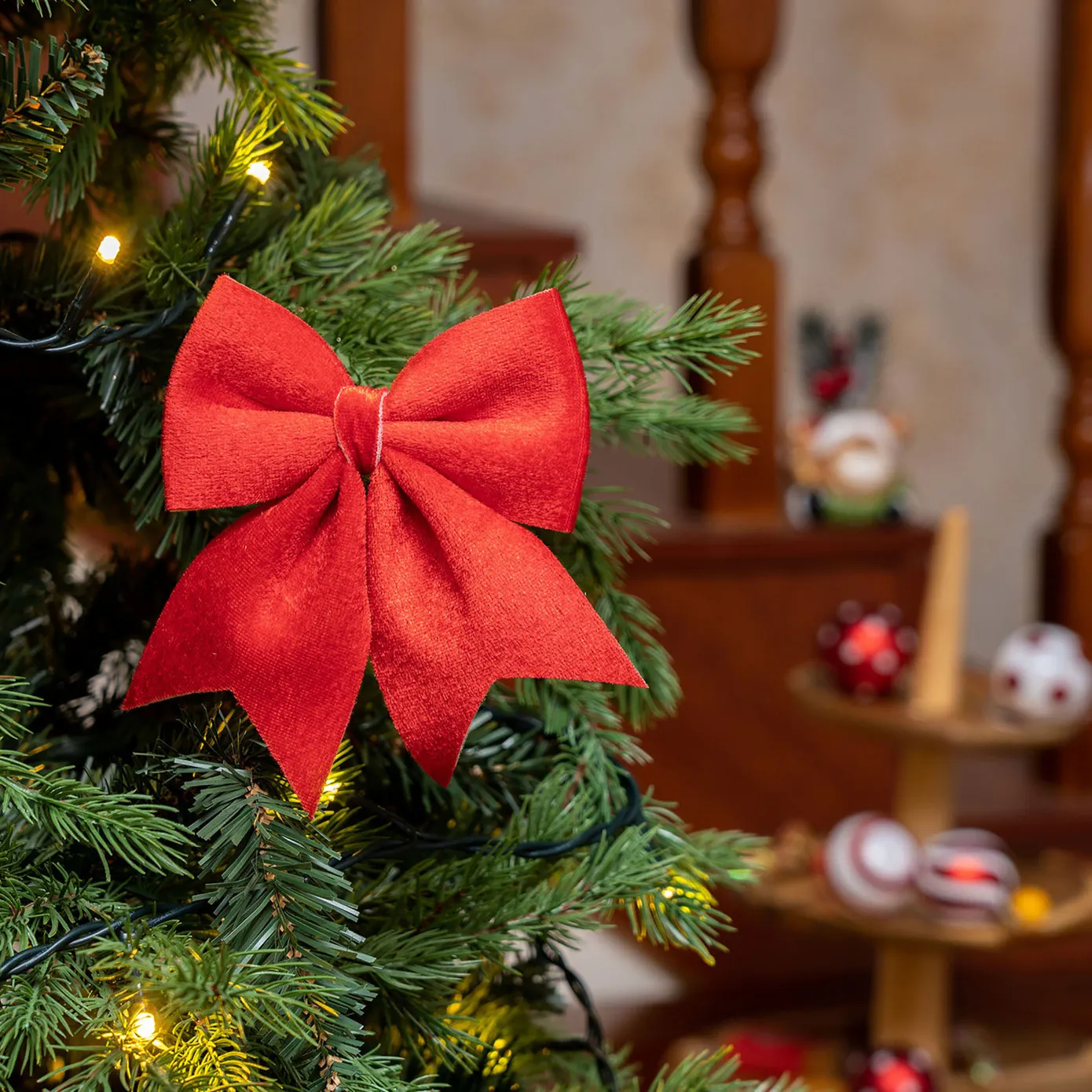 Karaca Home New Year Kerstboomlint, 12x13 cm, Rood - Image 2