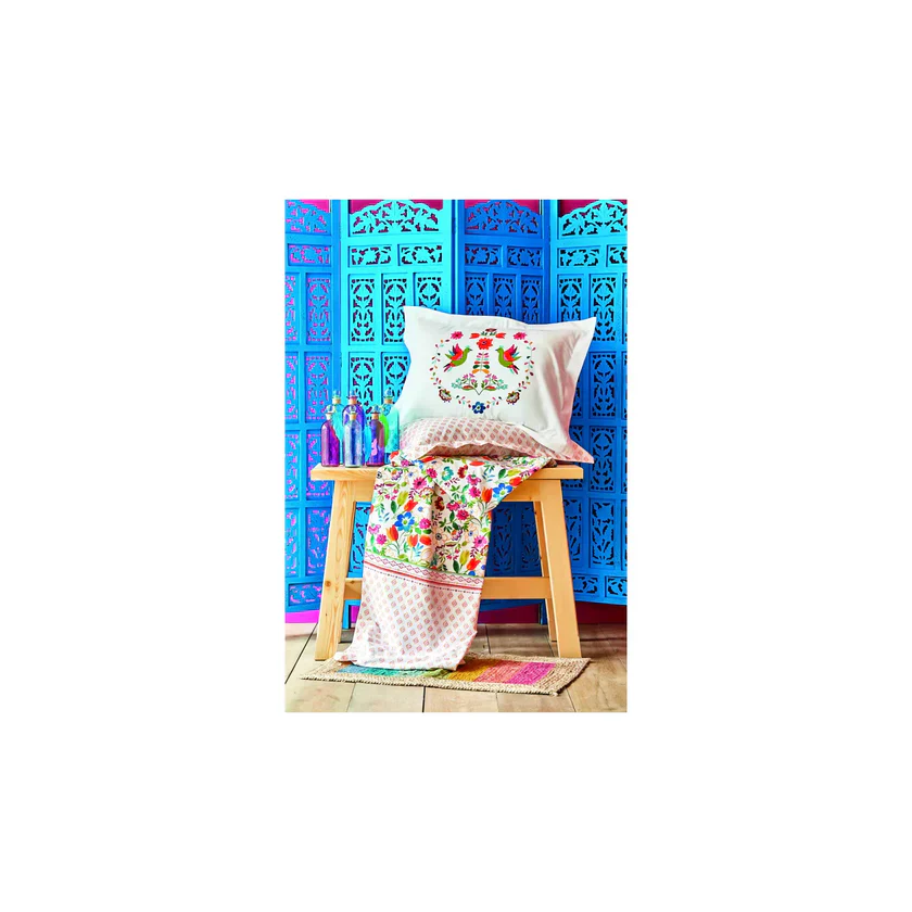 Karaca Home Parlin fuchsia 100% katoenen tweepersoons dekbedovertrekset - Image 9