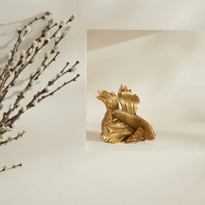 Karaca Home Rumble Fish Beeldje Goud 15x15 cm