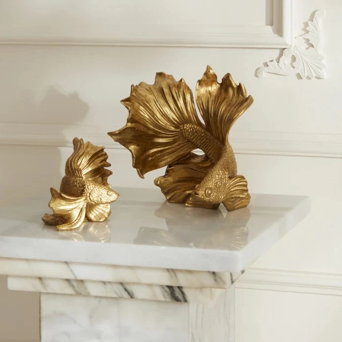 Karaca Home Rumble Fish Beeldje Goud 15x15 cm - Image 2
