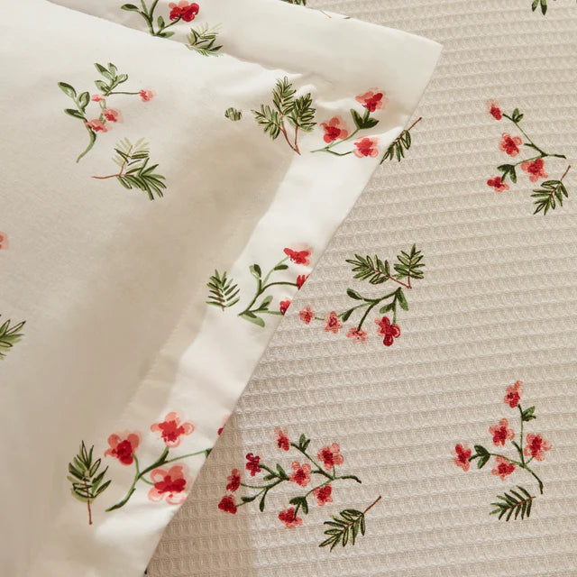 Karaca Home Silvie 100% Katoen Tweepersoonsbed Sprei Set Rood - Image 5