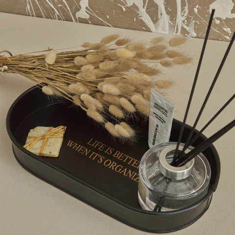 Karaca Home Sylvia Decoratieve Organizer Tray Zwart 29 cm - Image 2
