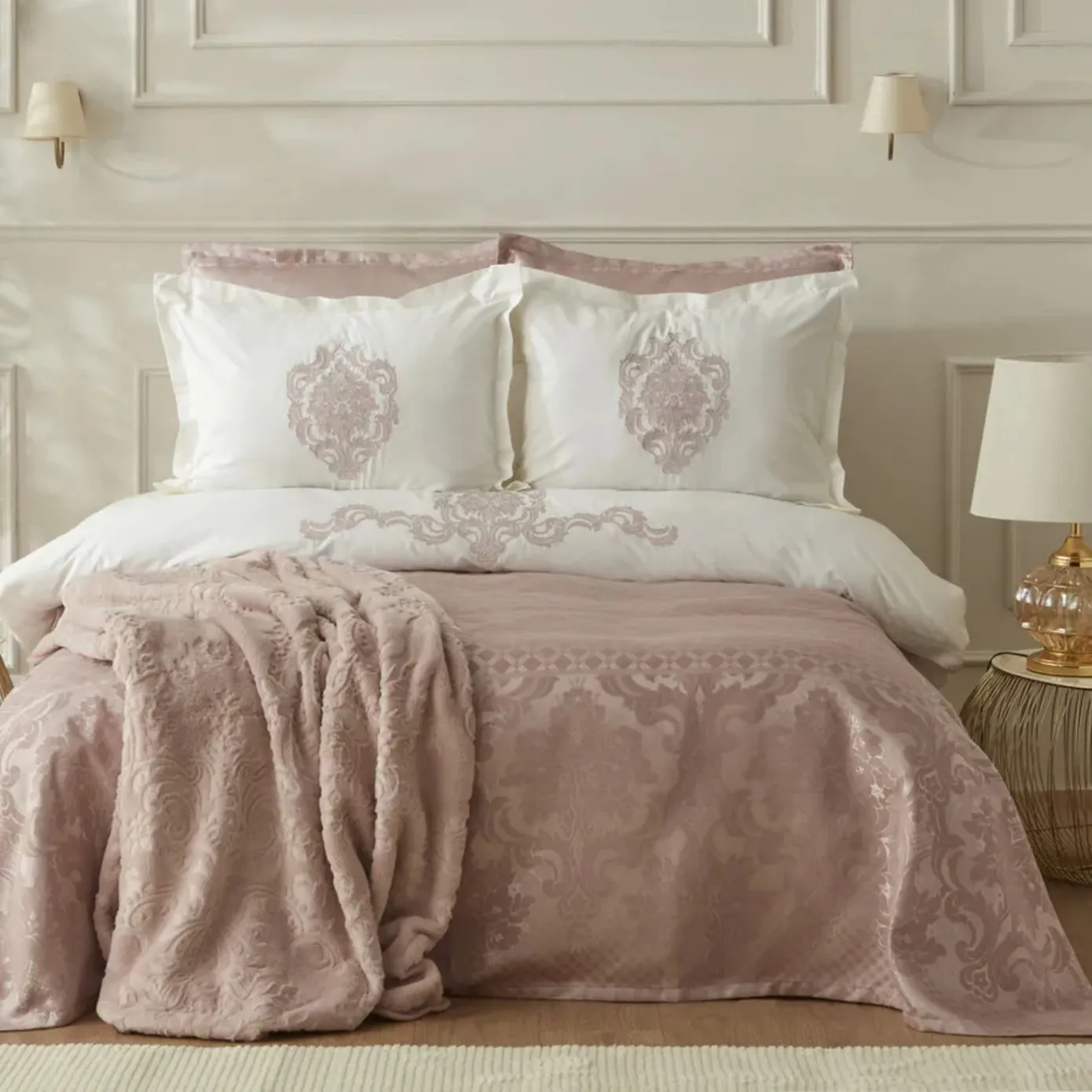 Karaca Home Tugba Privé Bruidsschat Set Poeder - Image 4