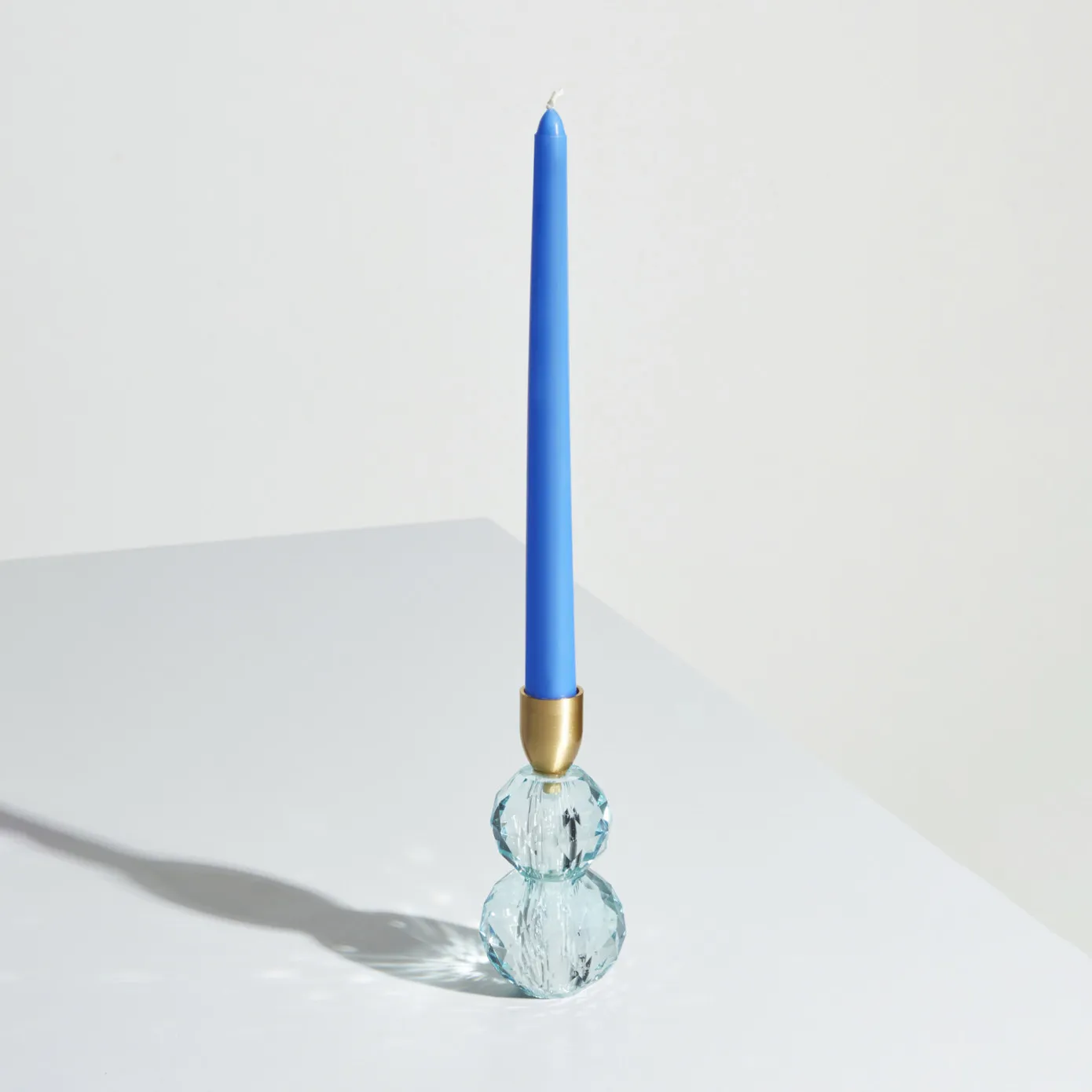 Karaca Home Vicki Kandelaar Glas, 6x13 cm, blauw