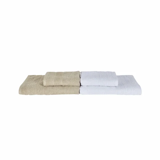 Karaca Home Vinos 4-delige Gezichts-/Badhamamhanddoekenset, Beige - Image 3