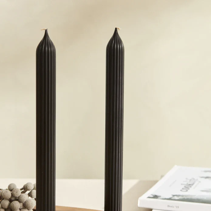 Karaca Home Wave 2-delige Zwarte Kaarsenhouder - Image 3