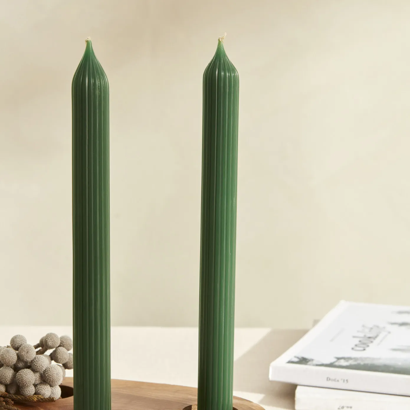 Karaca Home Wave Groene Kaars, 2-Delig - Image 3