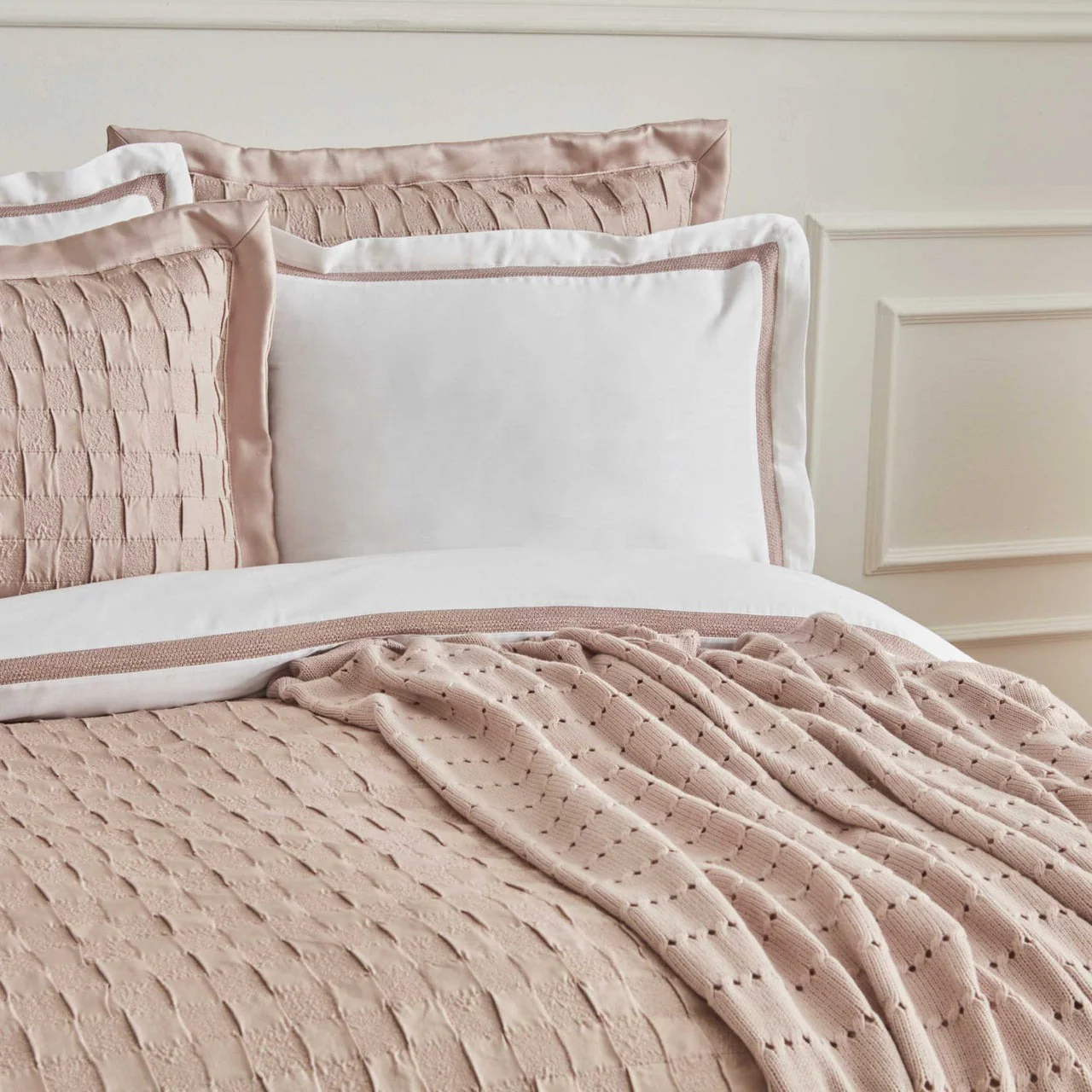 Karaca Home White Collection Bride Carina 80 Thread 100% Katoen 8-Delig Huwelijkspakket Poederroze - Image 5