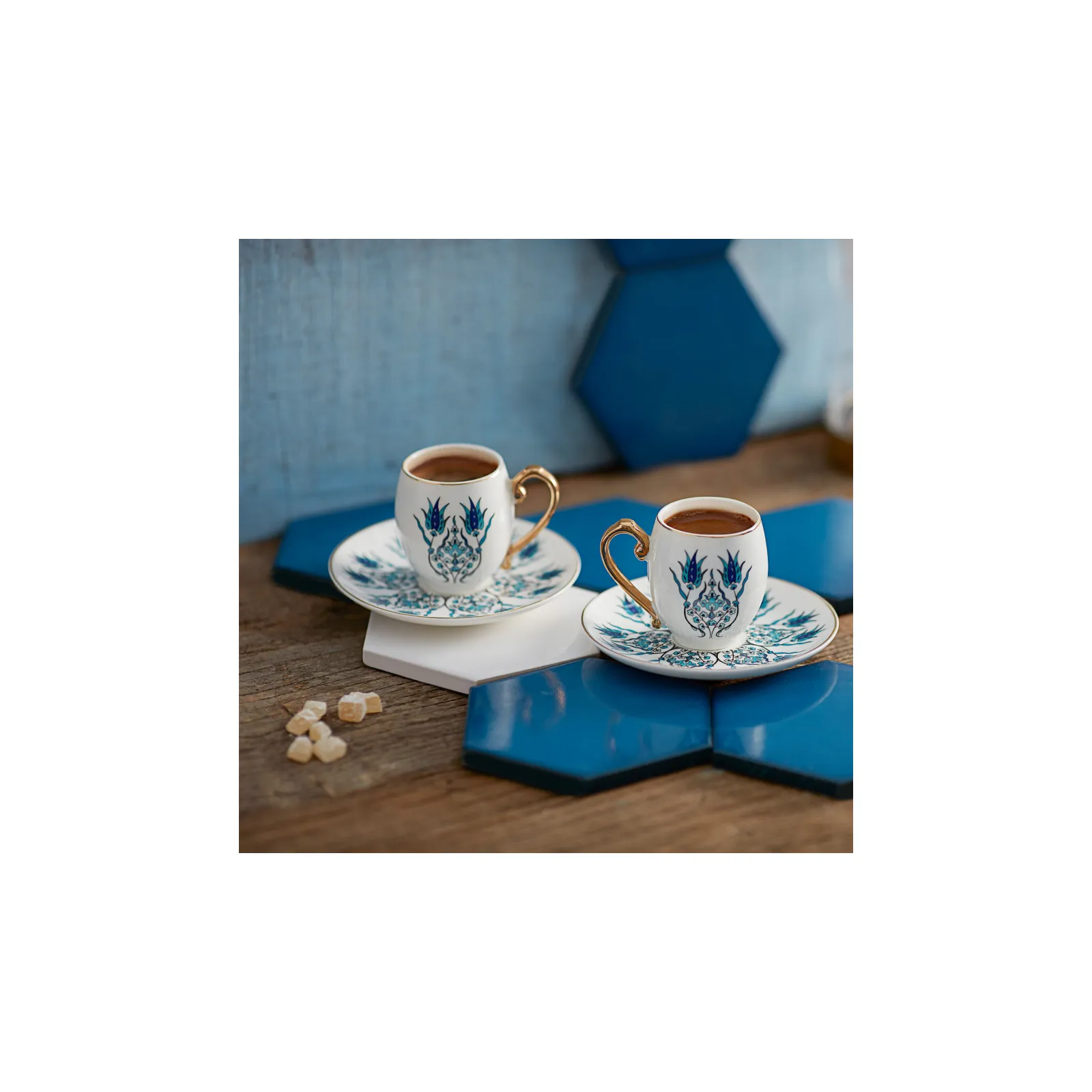 Karaca Iznik 4-delige set mokkakopjes/espressokopjes voor 2 personen - Image 2