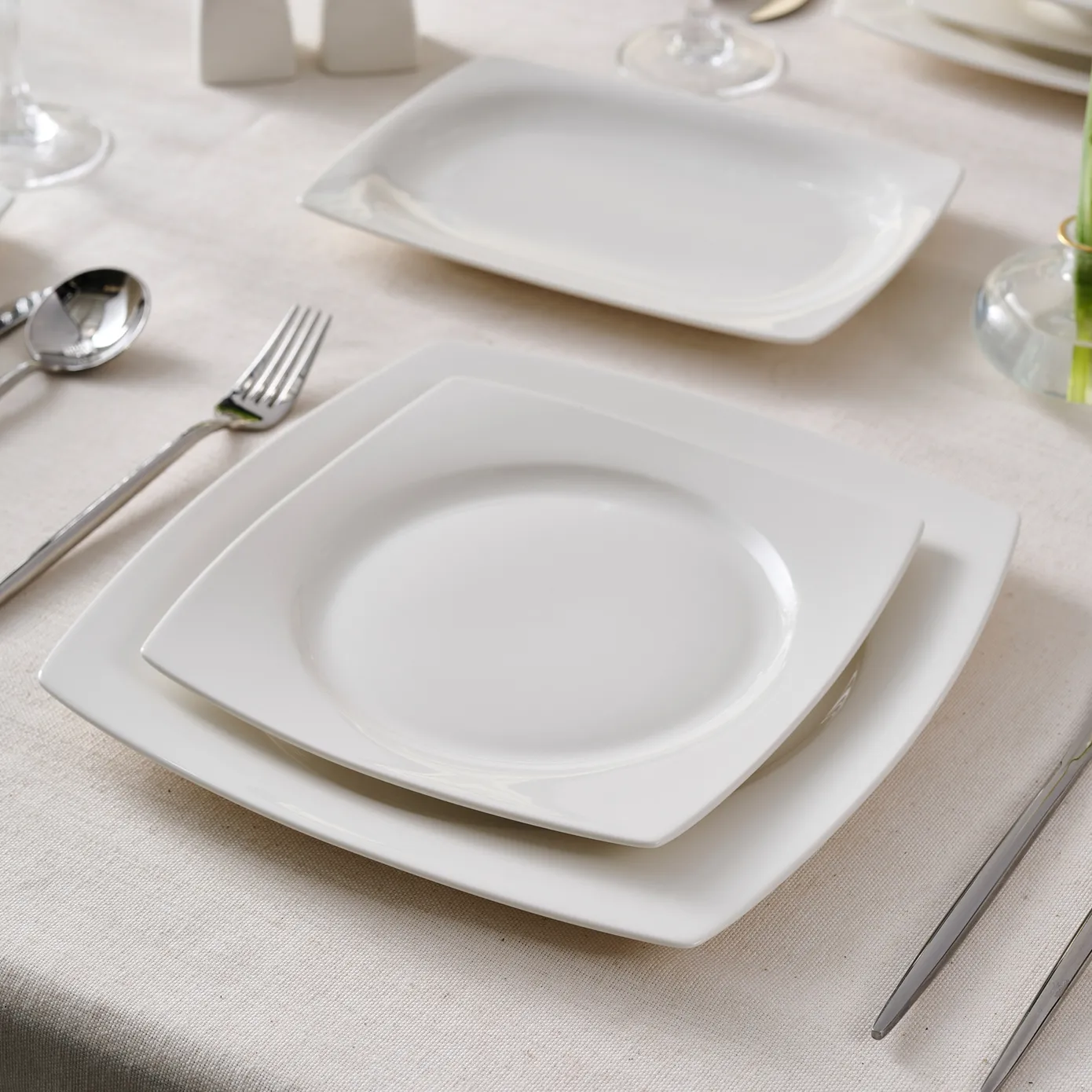 Karaca Jamie White 12-persoons Servies Set, 52-delig - Image 5