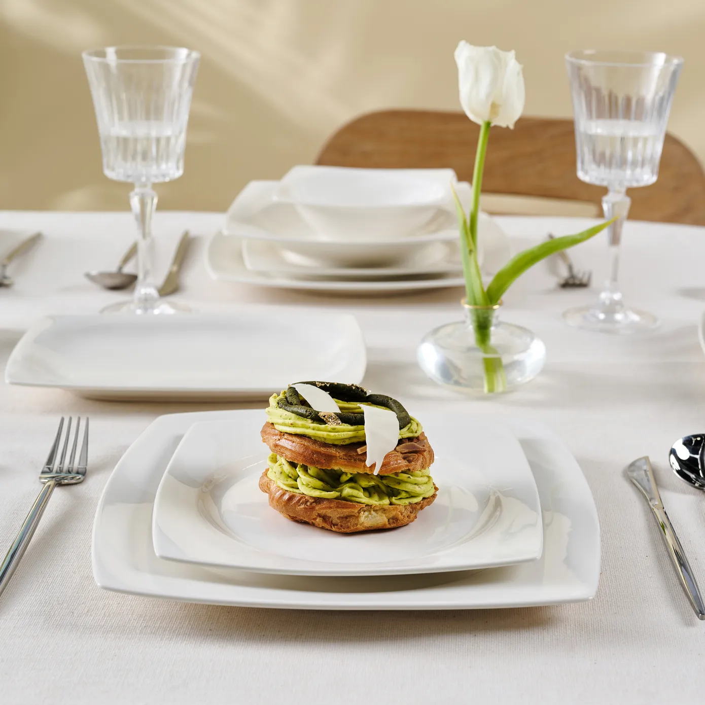 Karaca Jamie White 12-persoons Servies Set, 52-delig - Image 6
