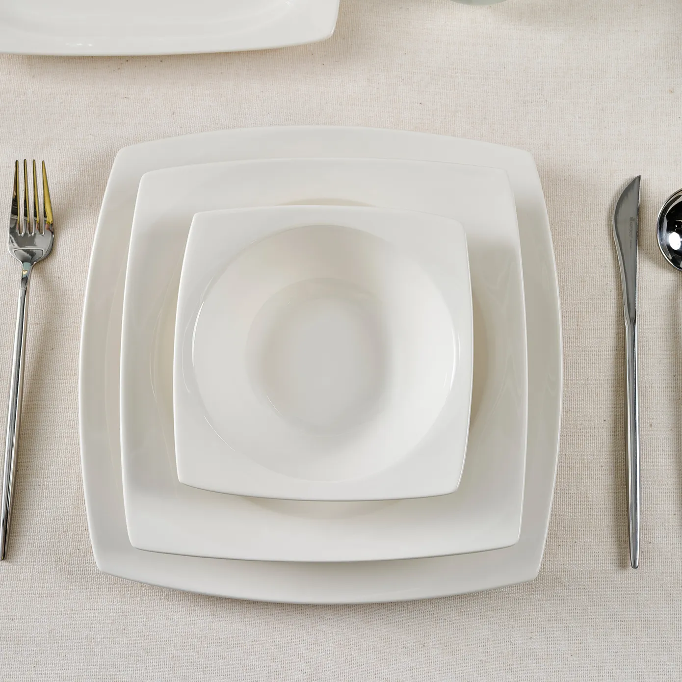 Karaca Jamie White 12-persoons Servies Set, 52-delig - Image 7