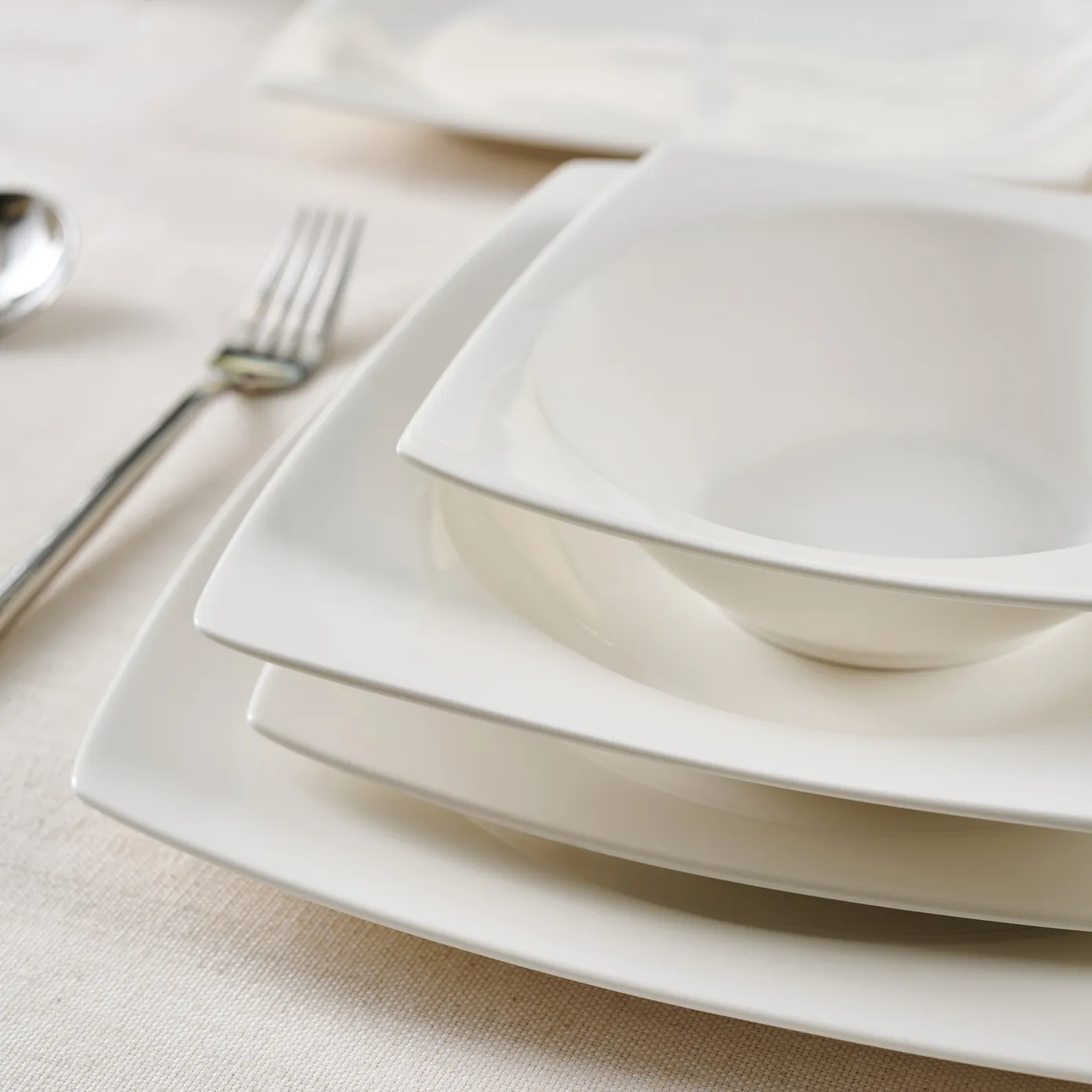 Karaca Jamie White 12-persoons Servies Set, 52-delig - Image 8