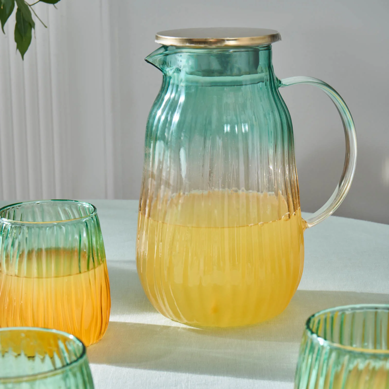 Karaca Jolie 7-delige Waterset Geel & Groen - Image 2