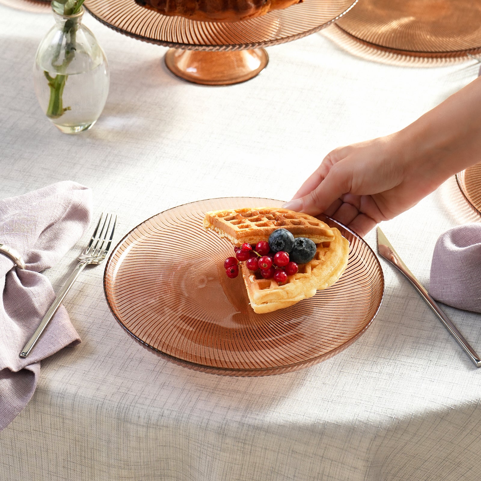 Karaca Juliet Mocha Mousse 7-delige Taartset voor 6 Personen - Image 5