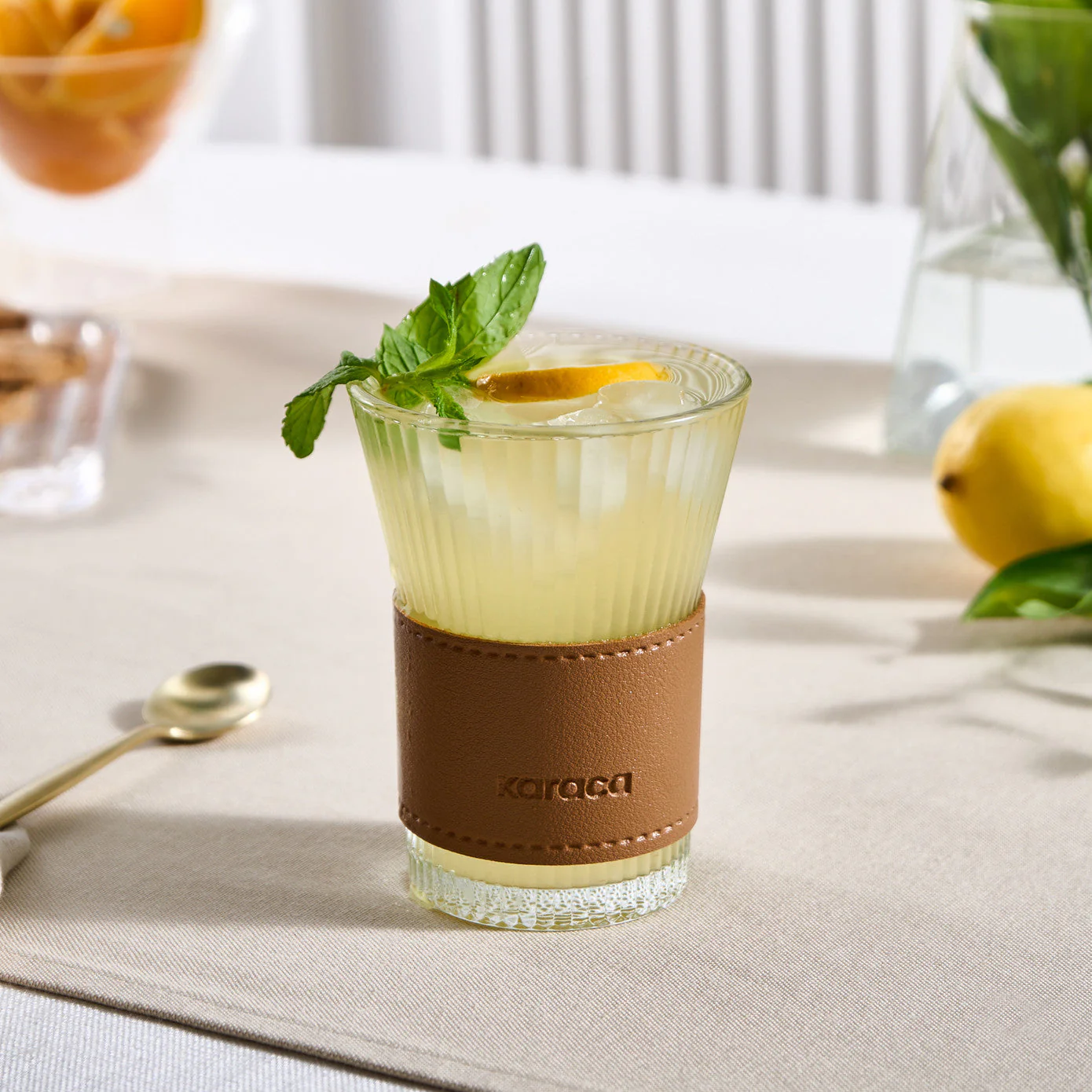 Karaca Leather Cool Touch Latte Glas 210 ML Bruin - Image 5