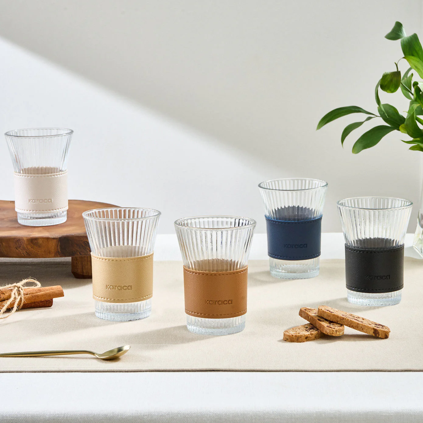 Karaca Leather Cool Touch Latte Glas 210 ML Bruin - Image 6