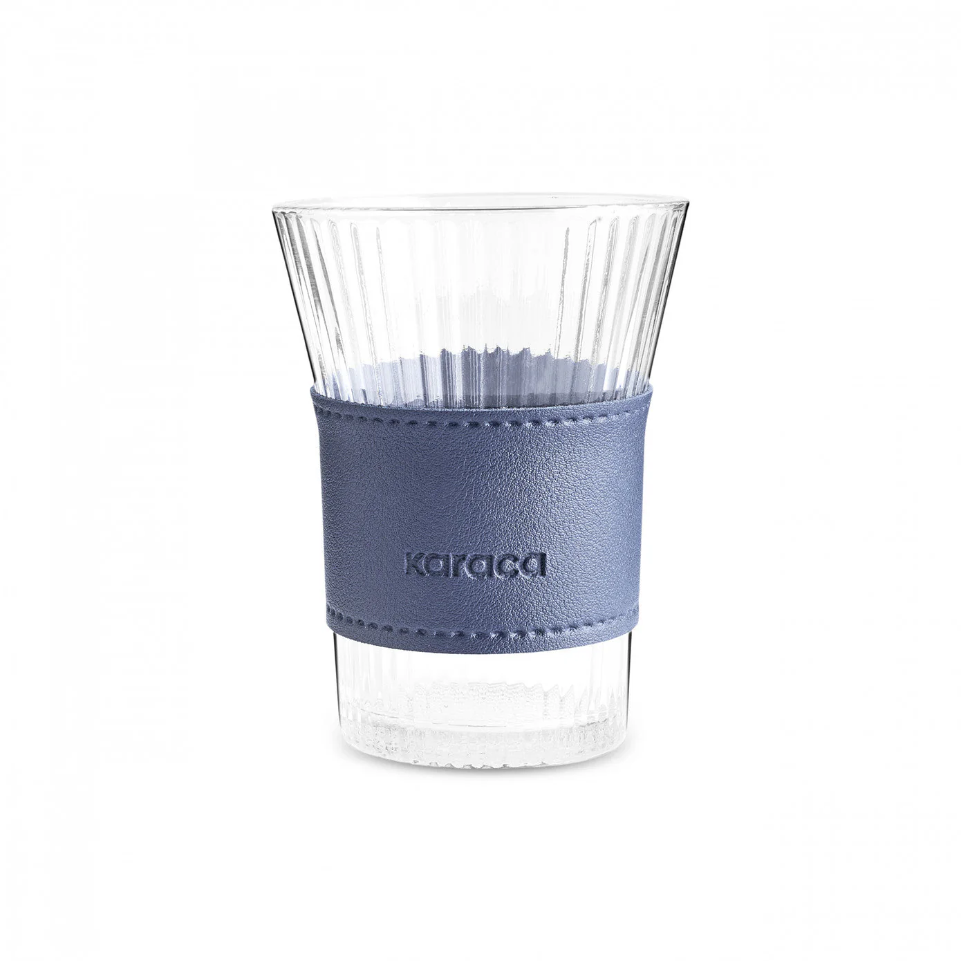 Karaca Leather Cool Touch Latte Glas 210 ML Marineblauw - Image 7