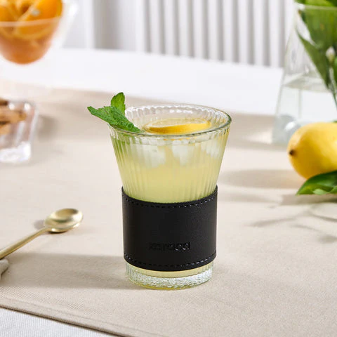 Karaca Leather Cool Touch Latte Glas 210 ML Zwart - Image 3