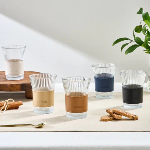 Karaca Leather Cool Touch Latte Glas 210 ML Zwart - Image 7