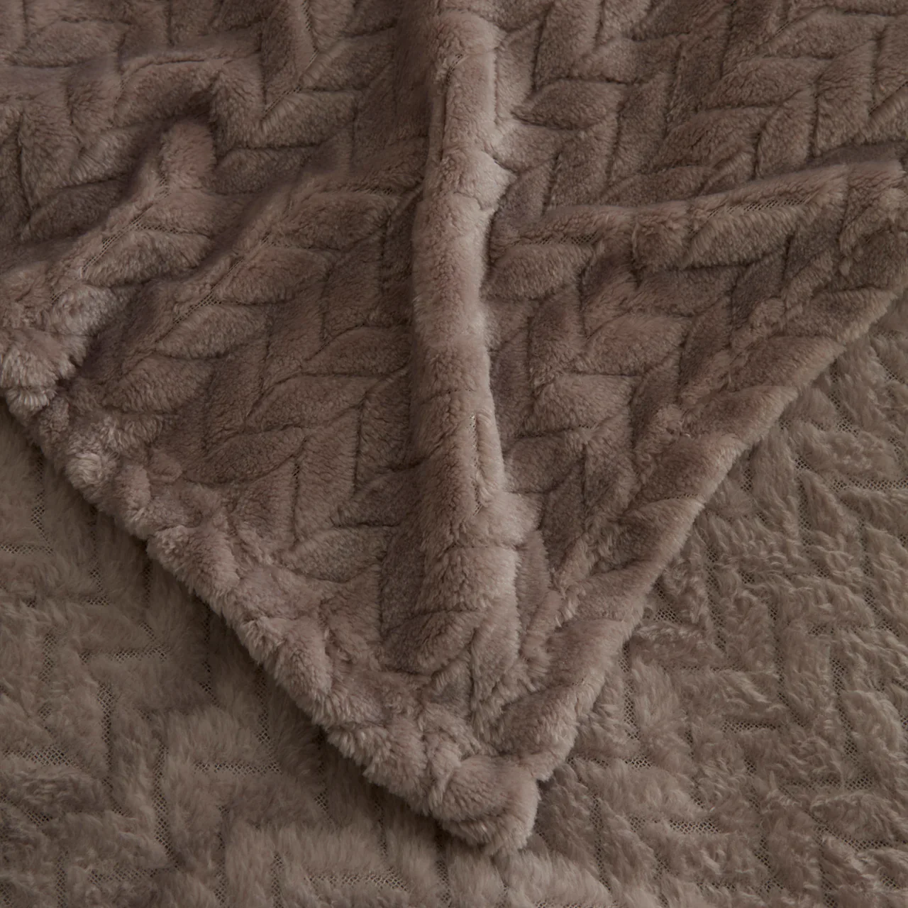 Karaca Leaves Steengrijze Éénpersoonsdeken 150x200 cm - Image 6