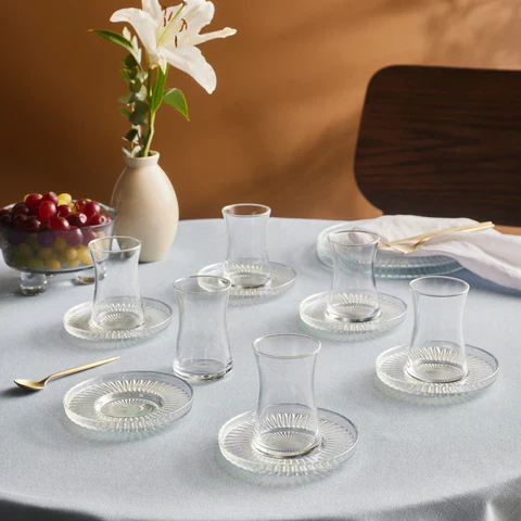 Karaca Lily 12-delige Turkse theeset voor 6 personen, 170 ml, Luster - Image 2