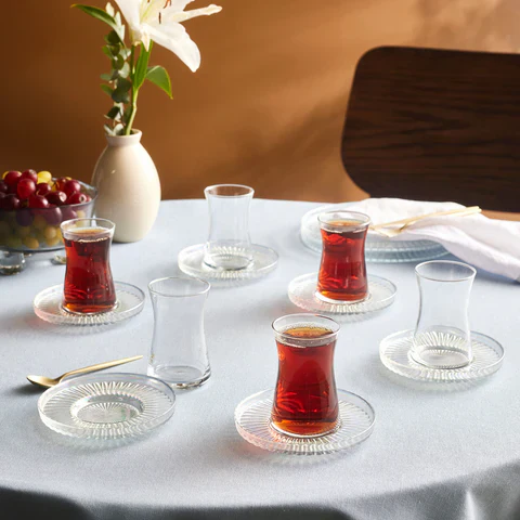 Karaca Lily 12-delige Turkse theeset voor 6 personen, 170 ml, Luster - Image 3