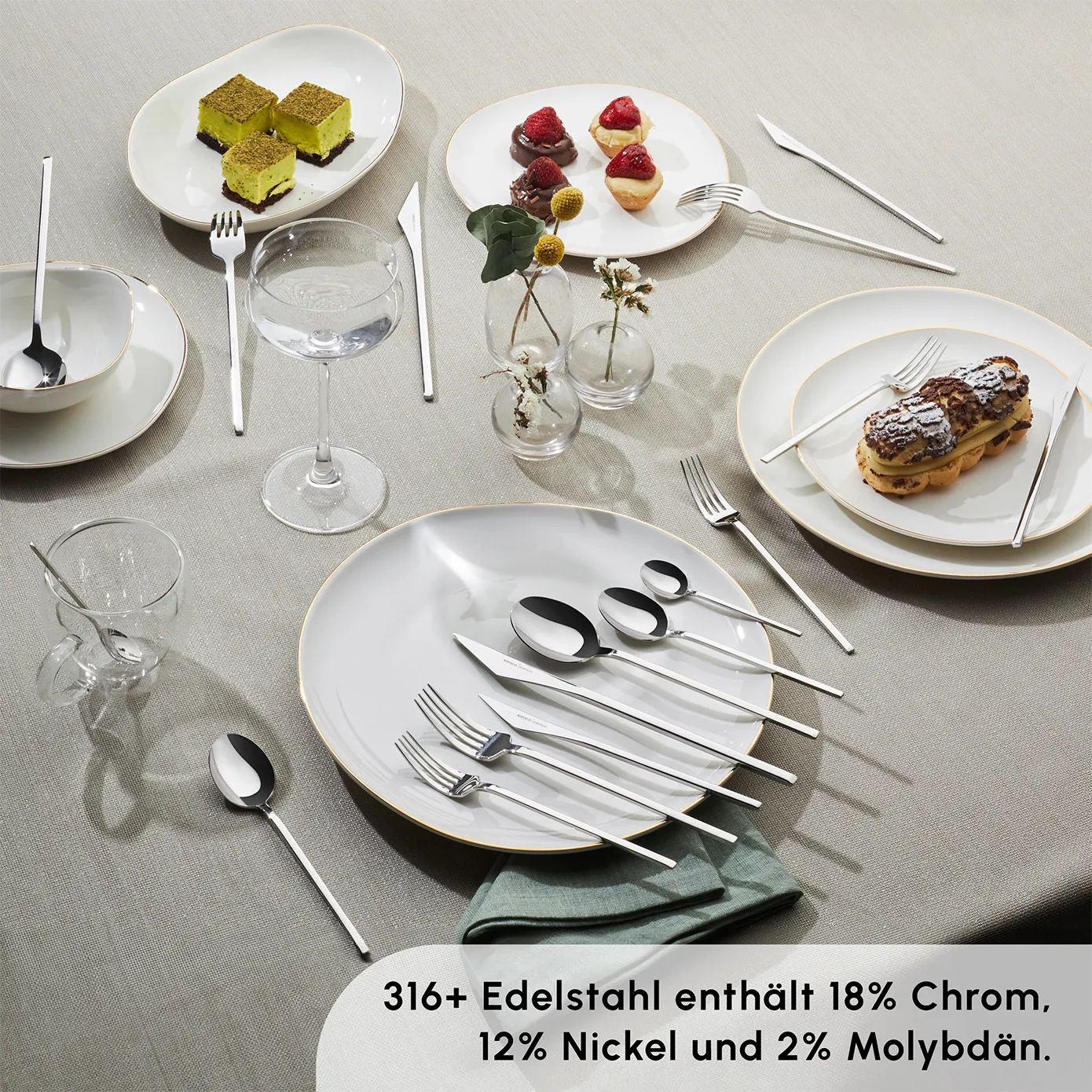 Karaca Look 316+ Staal 84 Delige 12 Persoons Premium Bestekset in Doos - Image 5