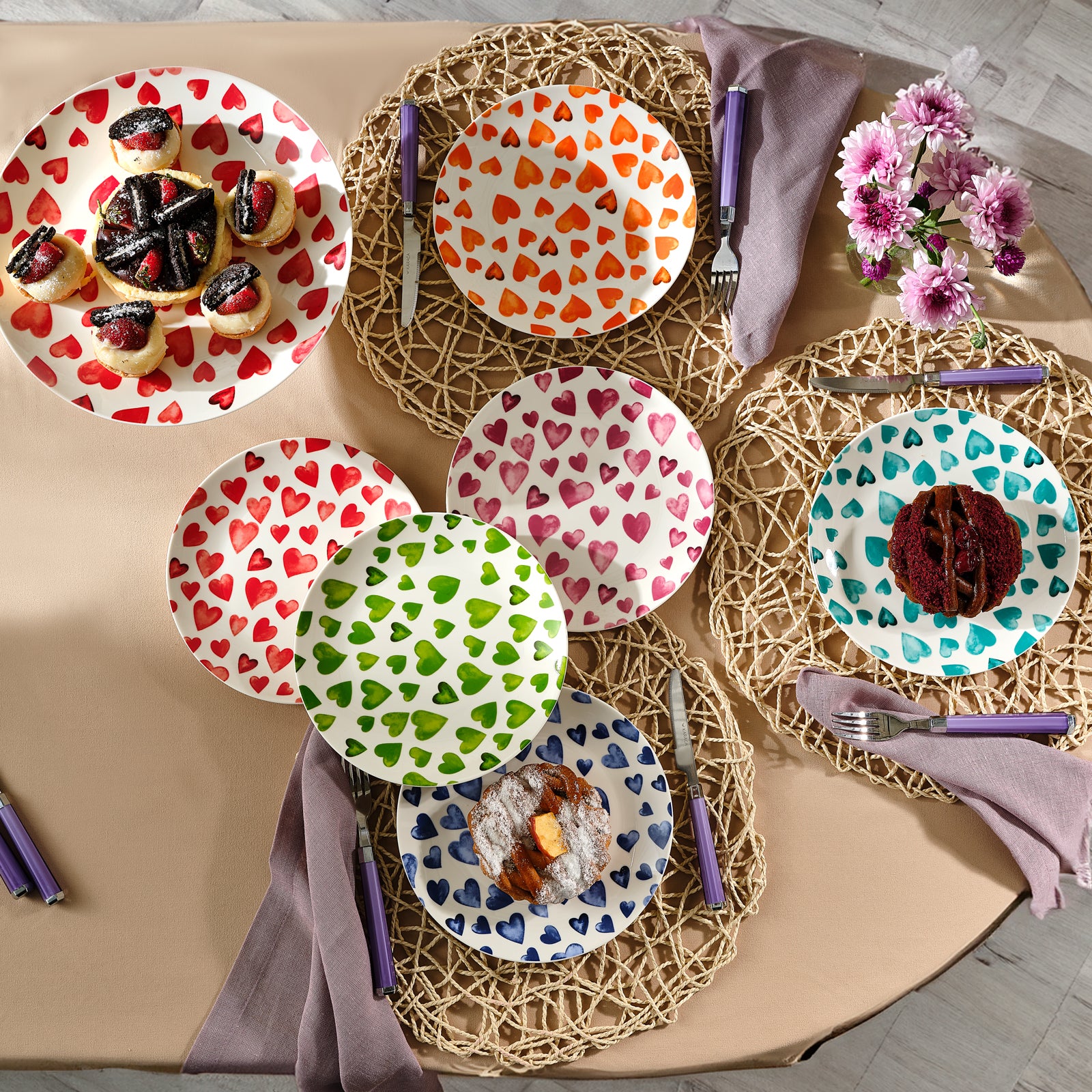 Karaca Lovely 7-delige Taartset voor 6 Personen - Image 2