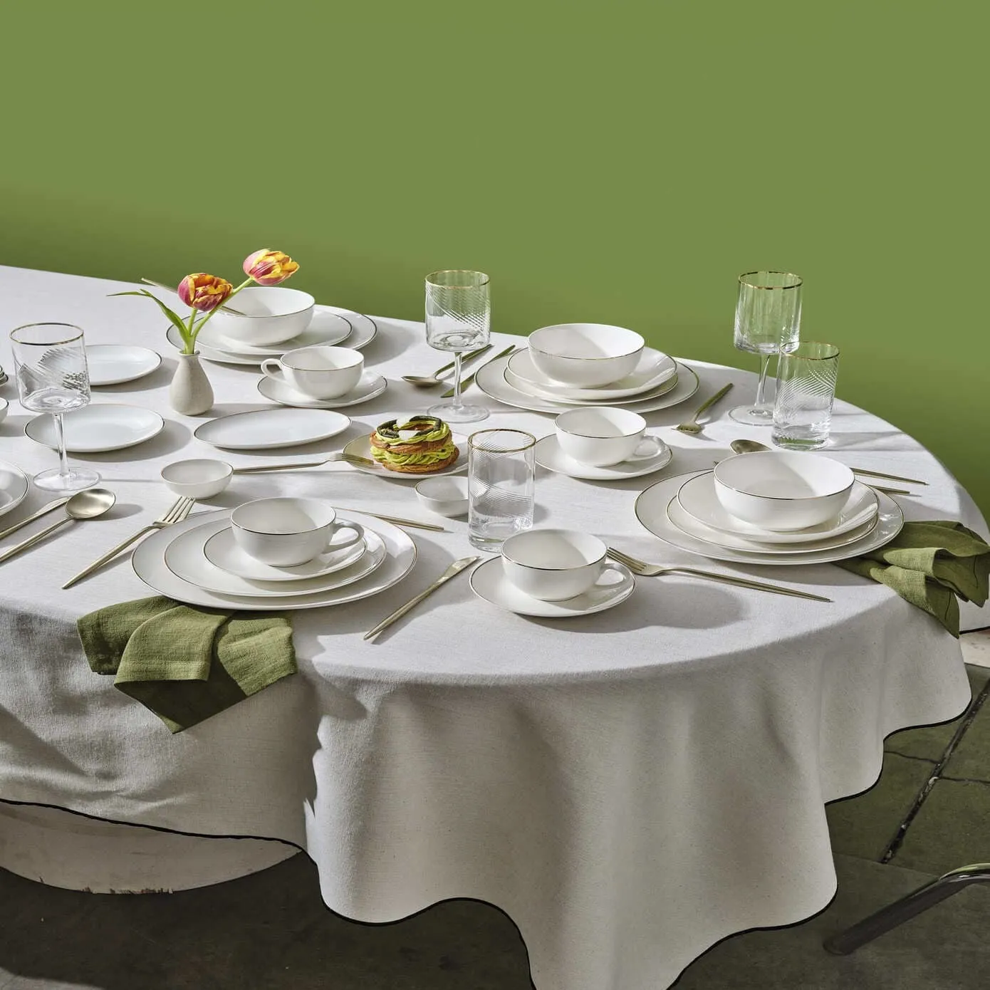 Karaca Marcelo gouden Servies en Ontbijtset, 88-delig - Image 2